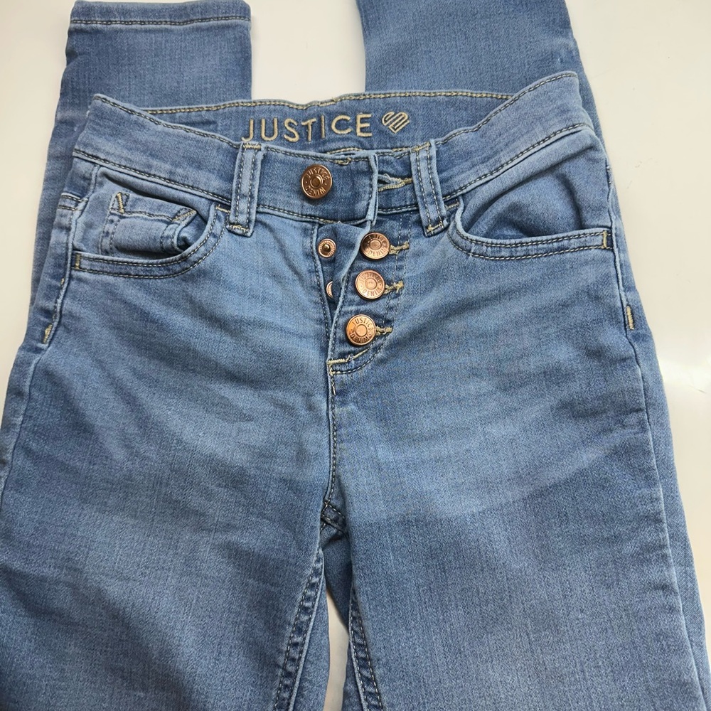 Justice Medium Blue High Rise Kids Jeans